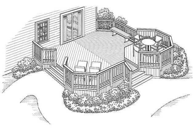 Визуализация террасы из ДПК