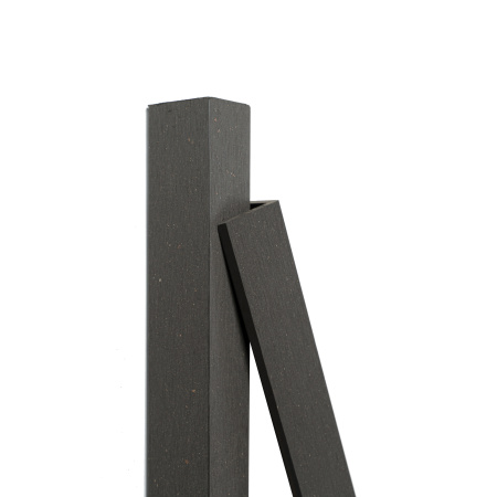 Уголок торцевой Ecodecking Базик 45х45 Графит