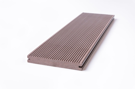 Террасная доска Ecodecking Стандарт полнотелая 135х20х3000 Шоколад