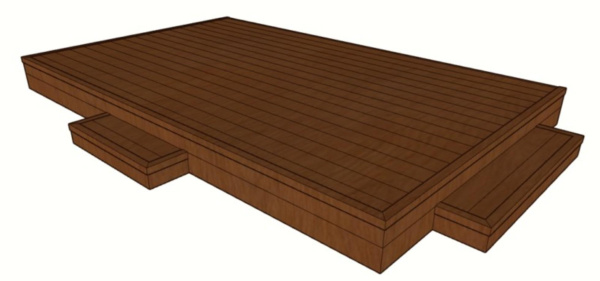 Уличная лестница Ecodecking Техно сцена со ступенями